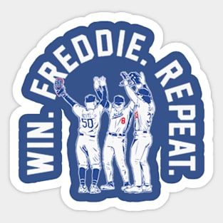 Mookie Betts James Outman & Kike Hernandez Win Freddie Repeat Sticker